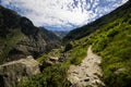 Gadmertal valley near Gadmen and Susten glacier and Trift glacier in Switzerland