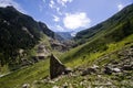 Gadmertal valley near Gadmen and Susten glacier and Trift glacier in Switzerland