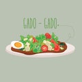 Gadogado Indonesia traditional salad food cuisine