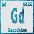 Gadolinium Chemical Element Blue on White Royalty Free Stock Photo