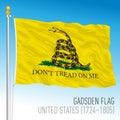 Gadsen US historical flag, 1724-1805, USA