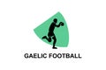 Gaelic fottball sport vector line icon.