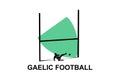 Gaelic fottball sport vector line icon.