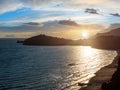 Gaeta sunset beach, Latina, Lazio, Italy Royalty Free Stock Photo