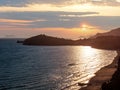 Gaeta sunset beach, Latina, Lazio, Italy Royalty Free Stock Photo