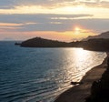 Gaeta sunset beach, Latina, Lazio, Italy Royalty Free Stock Photo