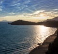 Gaeta sunset beach, Latina, Lazio, Italy Royalty Free Stock Photo