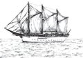 Gaff-rigged schooner