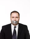 Gagged man Royalty Free Stock Photo