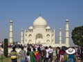 Gagra, India, November 21, 2013. The Taj Mahal is a beautiful mausoleum of white marble, built by the Mughal Emperor Shah Jahan