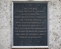 Gaiety Theatre Plaque in London, UK