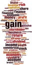 Gain word cloud Royalty Free Stock Photo