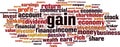 Gain word cloud Royalty Free Stock Photo