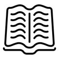 Gaining book icon outline vector. School education