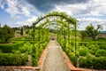 Gaiole in Chiant: View of the beautiful and ancient Meleto Castle in the heart of Chianti. Tuscany, Italy Royalty Free Stock Photo