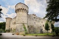 Gaiole in Chianti: View of the beautiful and ancient Meleto Castle in the heart of Chianti. Italy Royalty Free Stock Photo