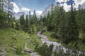 The Gaisbach stream, by the Seebensee lake