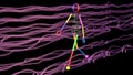 Gait recognition , motion capture 3d render of character walking. View 1