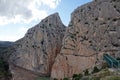 Gaitanes wall of Caminito del Rey in Andalusia, Spain