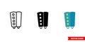 Gaiters icon of 3 types color, black and white, outline. Isolated vector sign symbol