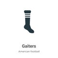 Gaiters vector icon on white background. Flat vector gaiters icon symbol sign from modern american football collection for mobile