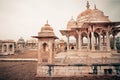 Gaitore Cenotaphs with typical Rajasthani Carvings, India