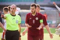 Gal Leibovitz, head referee of the match and Kristaps Liepa R