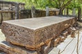 Gal Potha inscription or stone book in ancient city of Polonnaruwa, Sri Lanka. It is 26 feet 10 inches length and 4 feet 7 inches