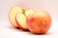 Gala Apples, Whole and Sliced Royalty Free Stock Photo