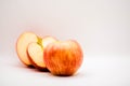 Gala Apples, Whole and Sliced Royalty Free Stock Photo