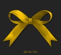 Gift silk golden bow
