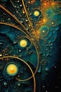 Galactic Convergence: A Mesmerizing Blend of Abstract Fractals
