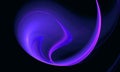 Galactic digital 3d illustration of violet purple twirl levitating in deep dark space. Royalty Free Stock Photo