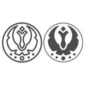 Galactic Federation emblem line and solid icon, star wars concept, triumvirate sign vector sign on white background Royalty Free Stock Photo