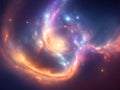 Galactic Glamour in Blurred Elegance A Stunning Display of Celestial Glow and Captivating Cosmic Atmosphere Generative AI