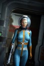Galactic heroine in a spaceship