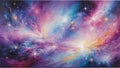 Galactic Nebula Abstract Canvas