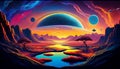 Galactic Oasis - A Mesmerizing AI Art Made with Generative AI