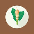 Galangal Vegetable Cute Playful Flat Icon by Generative AI