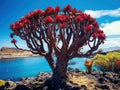 Ai Generated illustration Wildlife Concept of Galapagos Cactus tree