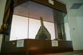 GALAPAGOS, ECUADOR, NOVEMBER 29, 2018: Indoor view of Lonesome George inside of a glass showcase at the Charles Darwin Royalty Free Stock Photo