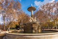 Galapagos Fountain in Buen Retiro Park - Madrid Spain Royalty Free Stock Photo