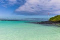 Galapagos Islands - August 23, 2017: Coast of Tortuga Bay in Santa Cruz Island, Galapagos Islands, Ecuador