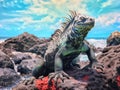 Galapagos Marine Iguana Royalty Free Stock Photo