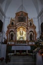 Altar of the Nuestra SeÃÂ±ora del Carmen church in Galaroza, Huelva, Spain