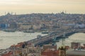 Galata Bridge in the cityscape, Istanbul