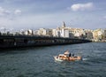 Galata bridge and galata tower istanbul Royalty Free Stock Photo