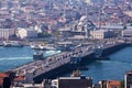 The Galata Bridge and Golden Horn, Istanbul Royalty Free Stock Photo