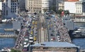 Galata Bridge and Karakoy district in Istanbul city