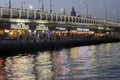 Galata`s Bridge evening lights